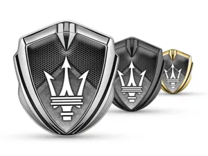 Maserati Metallico Cupolato Emblema Disegno Max Metal Robusto